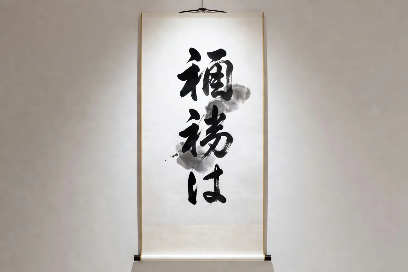 Japanese calligraphy scroll